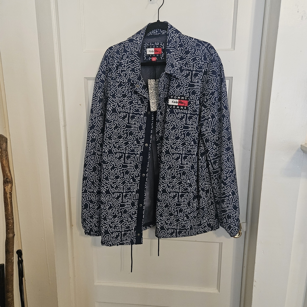 Tommy Hilfiger Keith Haring Dancing Man Blue Graphic Jacket